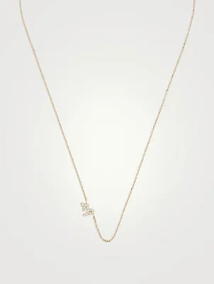 Love Letter 14K Gold Capricorn Pavé Zodiac Necklace With Diamonds
