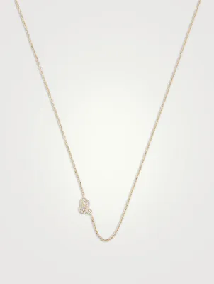 Love Letter 14K Gold Leo Pavé Zodiac Necklace With Diamonds