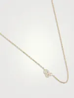 Love Letter 14K Gold Leo Pavé Zodiac Necklace With Diamonds