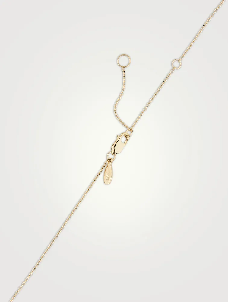 Love Letter 14K Gold Leo Pavé Zodiac Necklace With Diamonds