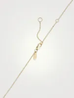 Love Letter 14K Gold Leo Pavé Zodiac Necklace With Diamonds