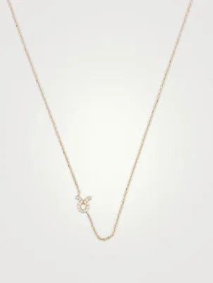 Love Letter 14K Gold Taurus Pavé Zodiac Necklace With Diamonds