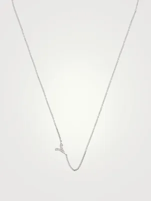 Love Letter 14K Gold Aries Pavé Zodiac Necklace With Diamonds