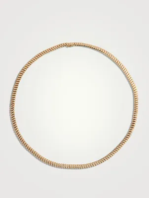 Zoe 18K Gold Thin Diamond Choker Necklace