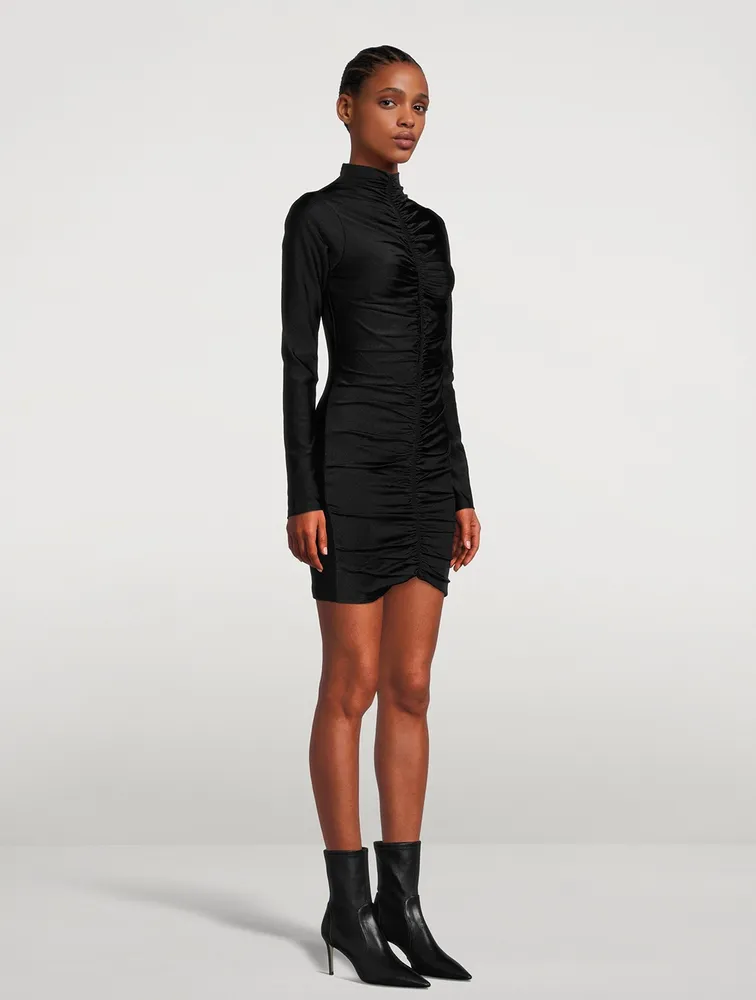 Compression Ruched Mini Dress