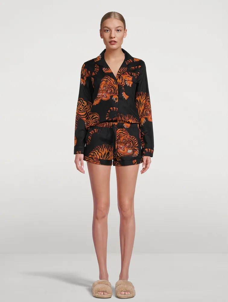 Signature Cotton Short Pajama Set Rayas Print