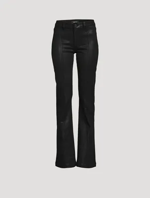 Laurel Canyon Coated High-Waisted Flare Jeans