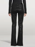 Laurel Canyon Coated High-Waisted Flare Jeans