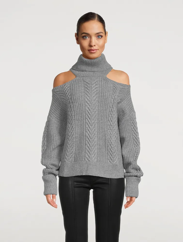 Lorilee Cut-Out Turtleneck Sweater