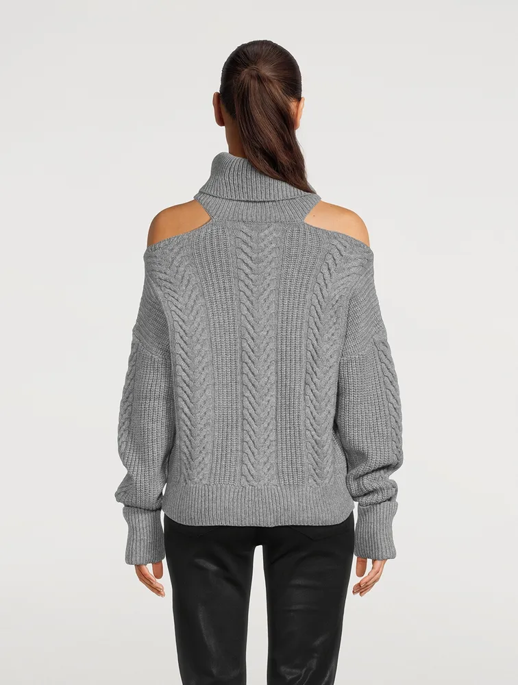 Lorilee Cut-Out Turtleneck Sweater