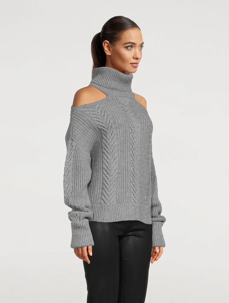 Lorilee Cut-Out Turtleneck Sweater
