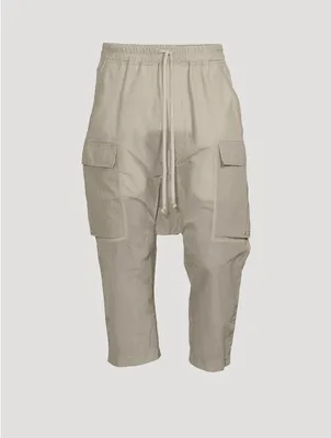 Nylon Cargo Cropped Pants