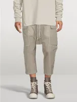 Nylon Cargo Cropped Pants