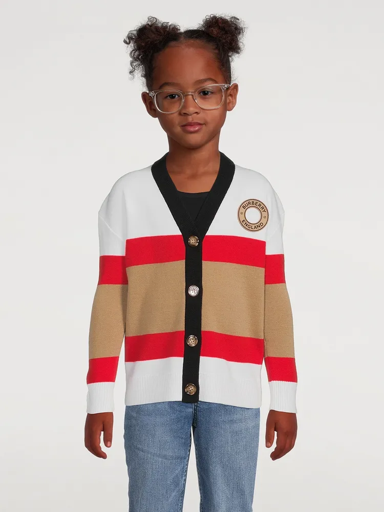 Icon Stripe Wool-Blend Cardigan