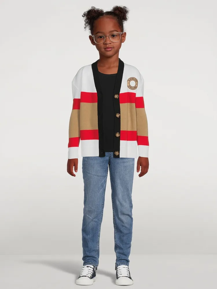 Icon Stripe Wool-Blend Cardigan