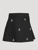 Thomas Bear Cotton Pleated Skirt