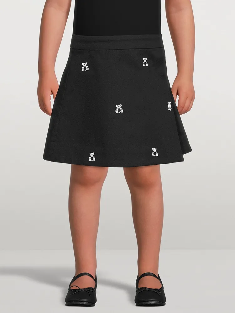 Thomas Bear Cotton Pleated Skirt