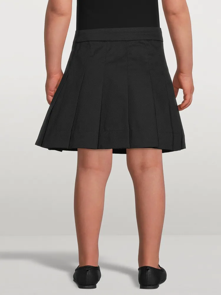 Thomas Bear Cotton Pleated Skirt