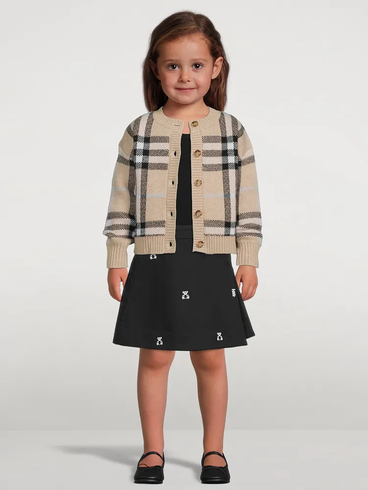 Thomas Bear Cotton Pleated Skirt