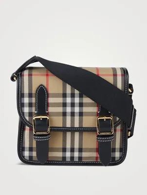 Vintage Check Cotton Crossbody Bag