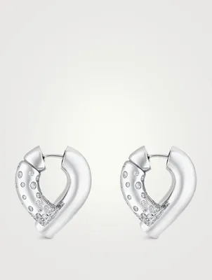Oera 18K White Gold Earrings With Diamonds