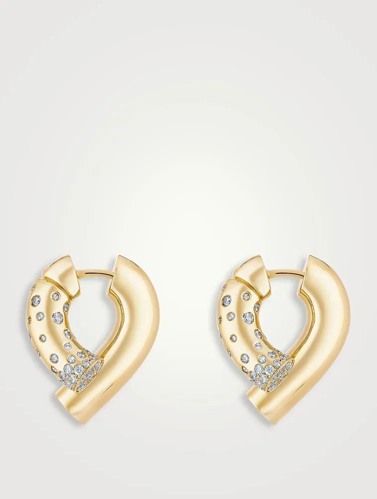 Oera 18K Gold Earrings With Diamonds