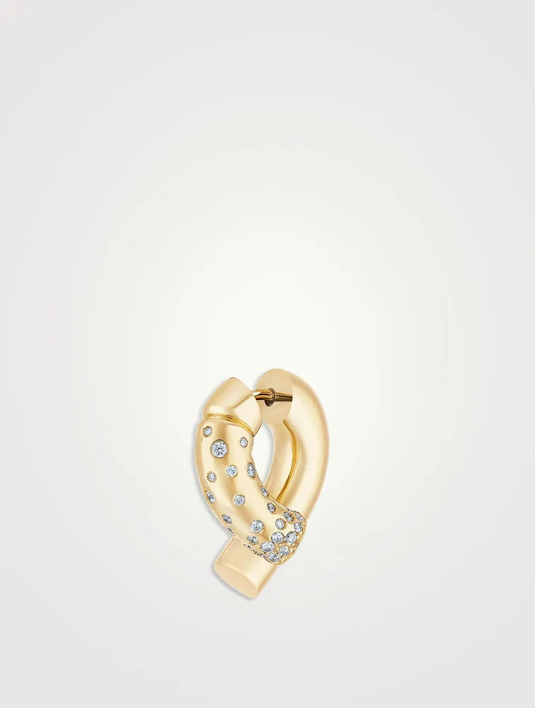 Oera 18K Gold Earrings With Diamonds