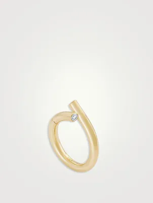 Oera 18K Gold Ring With Diamond