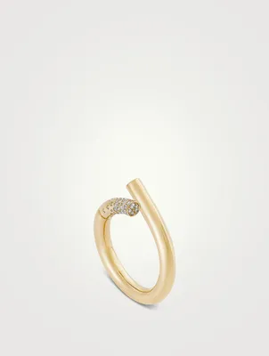 Oera 18K Gold Ring With Diamonds