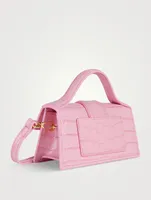 Le Bambino Croc-Embossed Leather Envelope Bag
