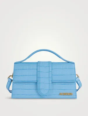 Le Grand Bambino Croc-Embossed Leather Envelope Bag