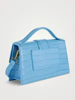 Le Grand Bambino Croc-Embossed Leather Envelope Bag