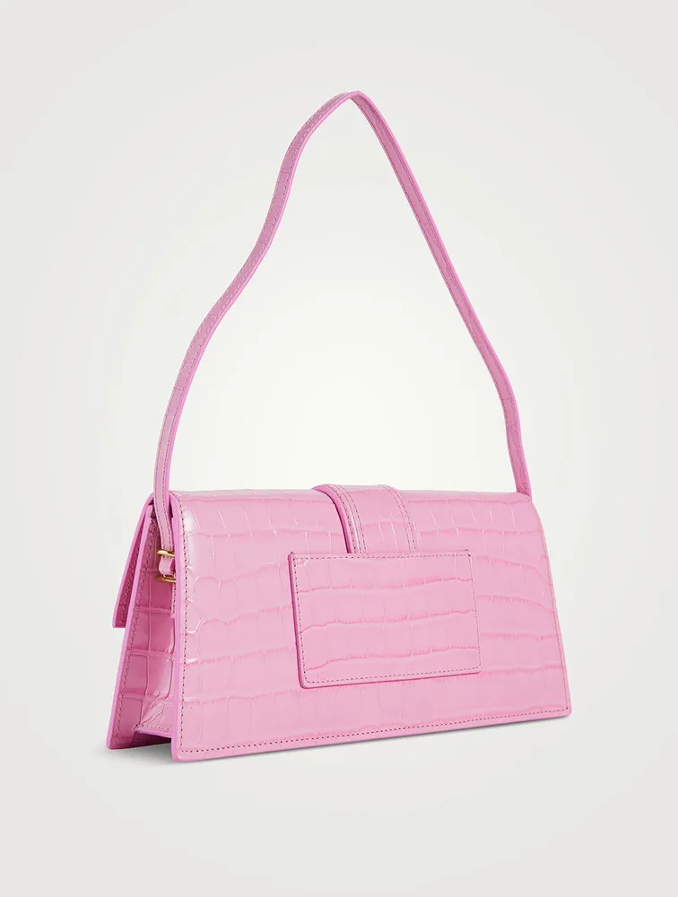 Le Bambino Long Croc-Embossed Leather Bag