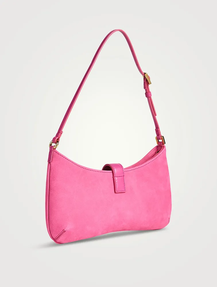 Le Bisou Cadenas Suede Shoulder Bag