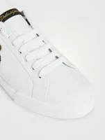 Portofino Leather Sneakers With Crown Patch