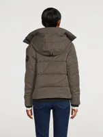 Everleigh Down Performance Satin Bomber Jacket