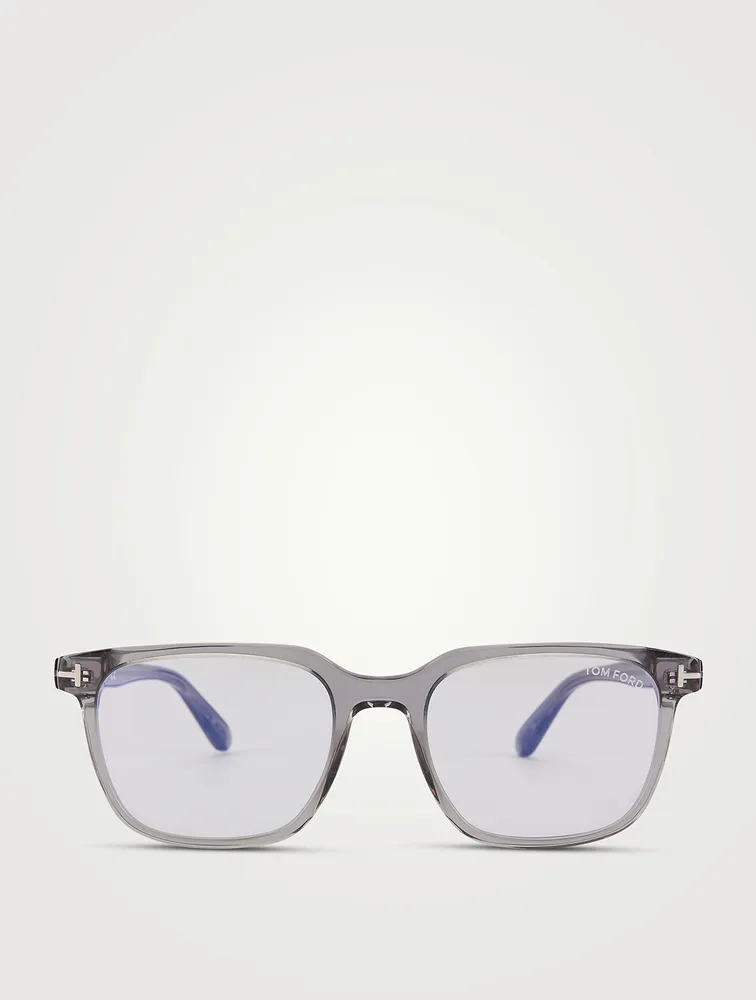 Square Optical Glasses With Blue Block Lenses