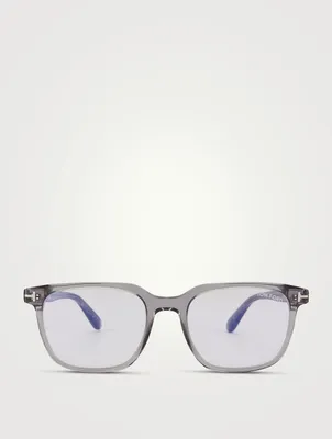 Square Optical Glasses With Blue Block Lenses