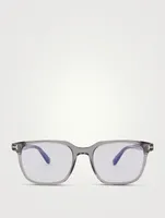 Square Optical Glasses With Blue Block Lenses