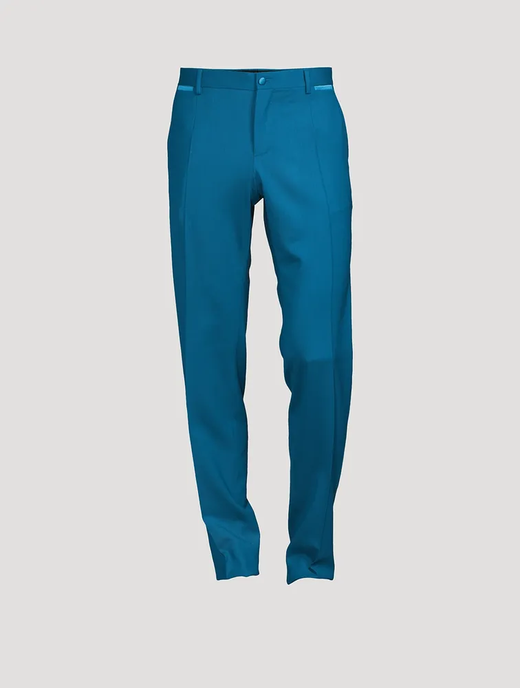 Stretch Wool Tuxedo Trousers