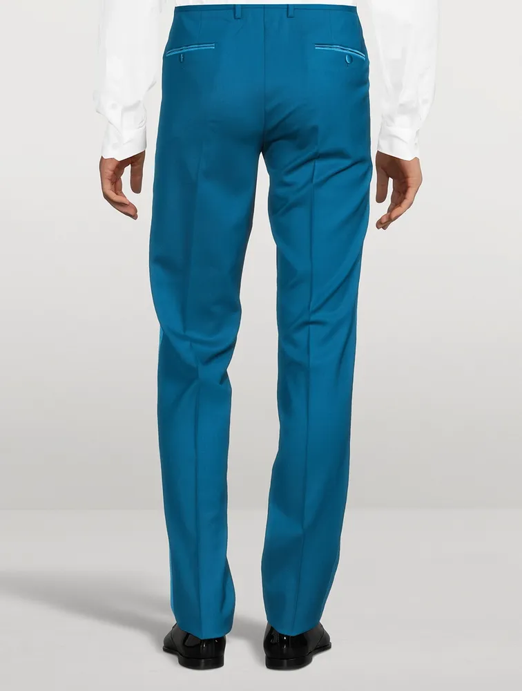 Stretch Wool Tuxedo Trousers