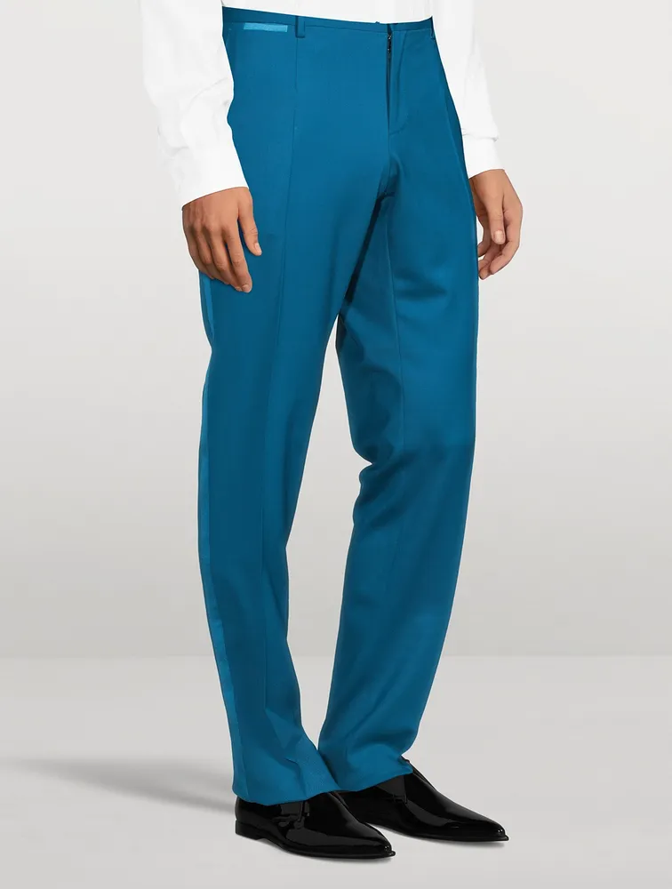 Stretch Wool Tuxedo Trousers