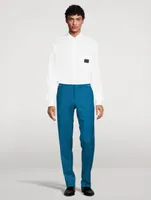Stretch Wool Tuxedo Trousers