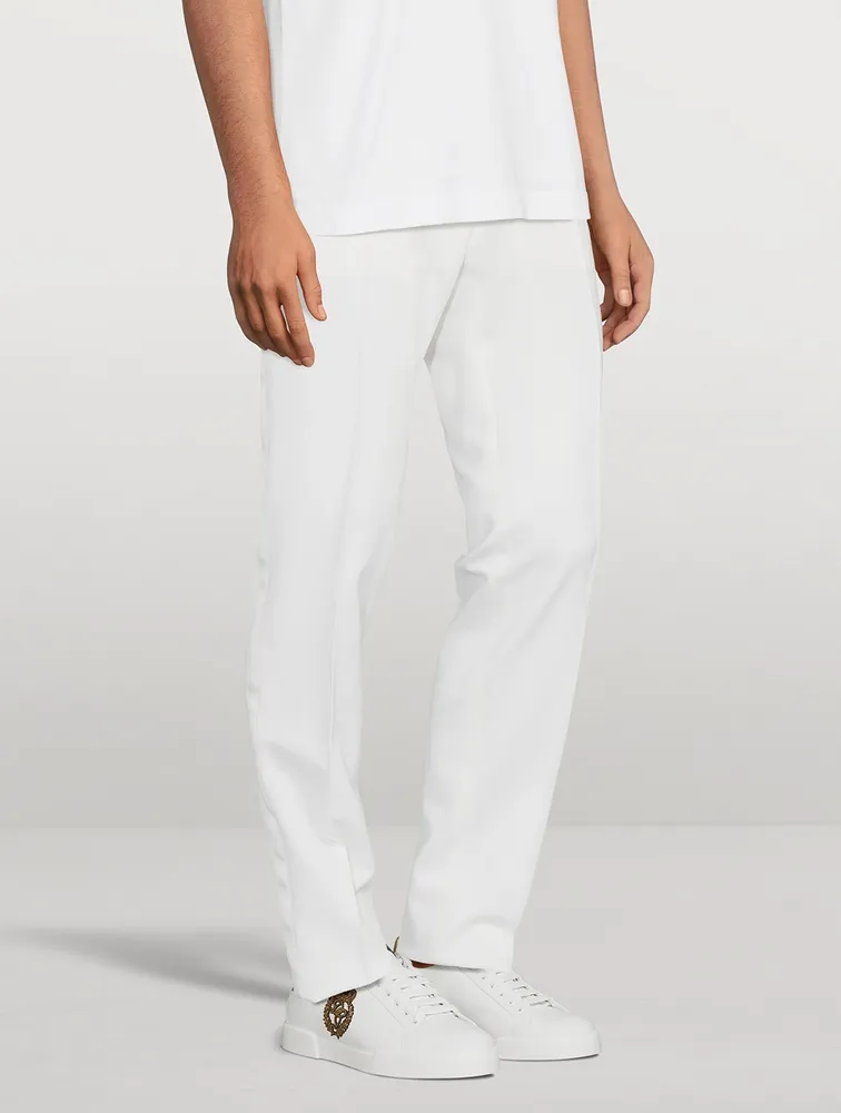Wool And Silk Stretch Tuxedo Pants