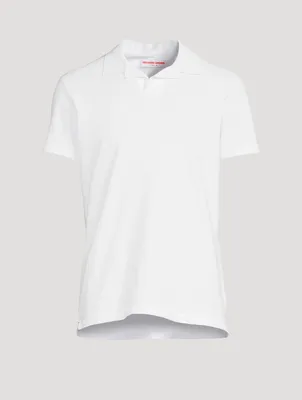 Felix Textured Cotton Polo Shirt With Resort Collar