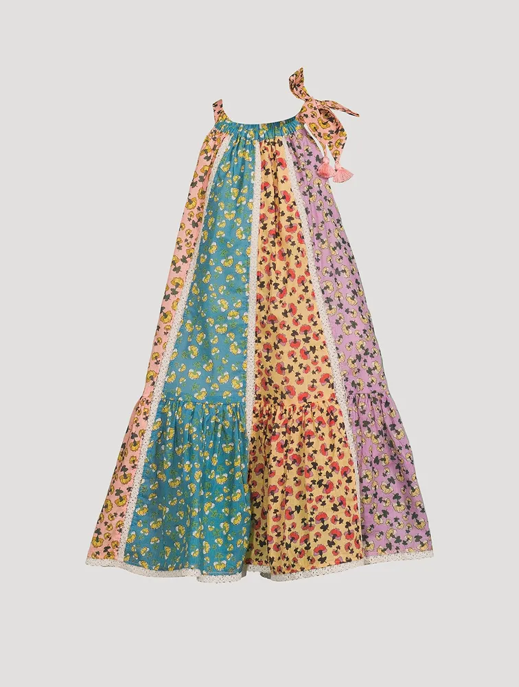 Tiggy Spliced Halter Dress Ditsy Floral Print