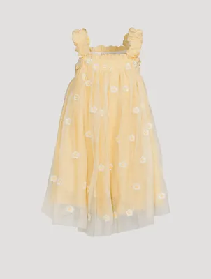 Daisy Embroidery Tulle Dress