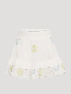 Cotton Skirt With Embroidery