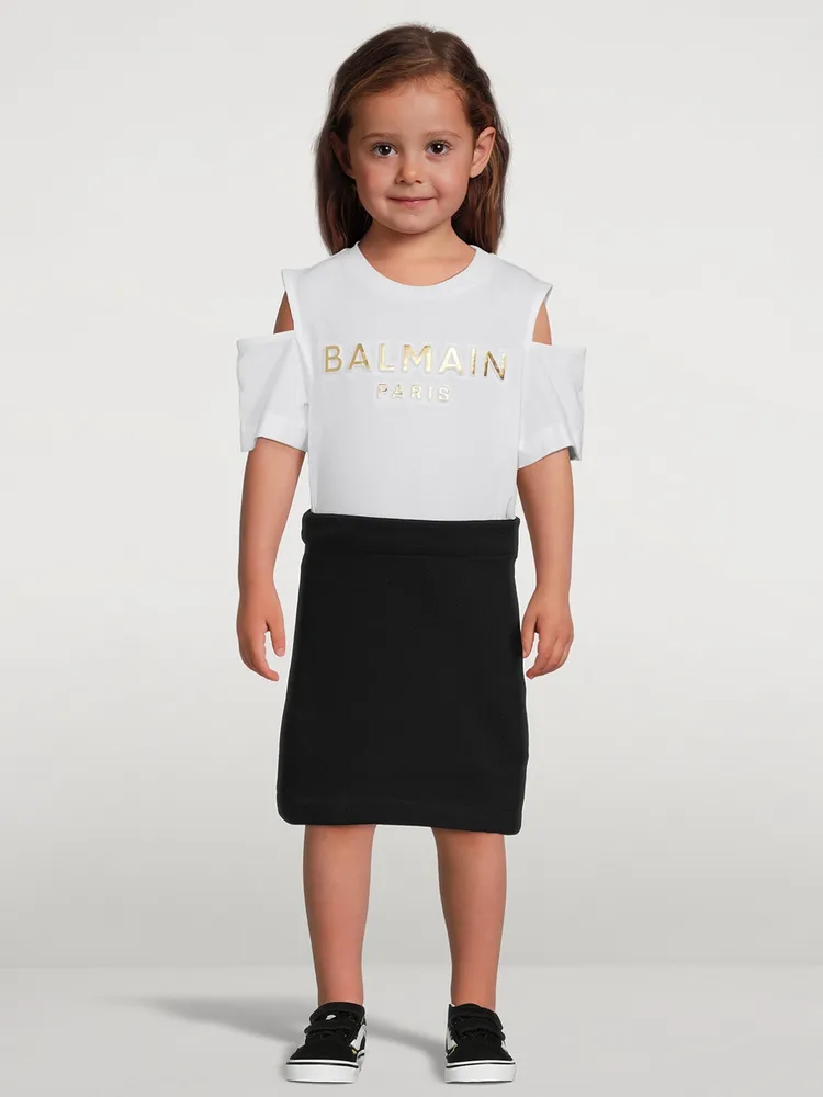 Kids Cotton Cold-Shoulder Dress