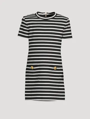 Kids Short-Sleeve Dress Striped Print